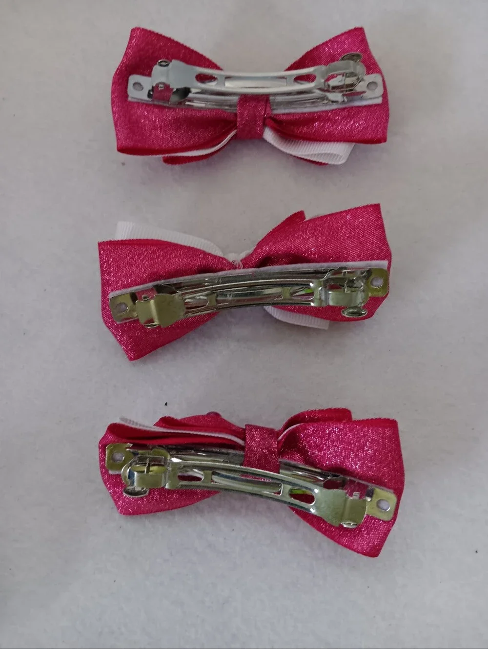 Sparkle Pink Kids Bow Clips - Brand